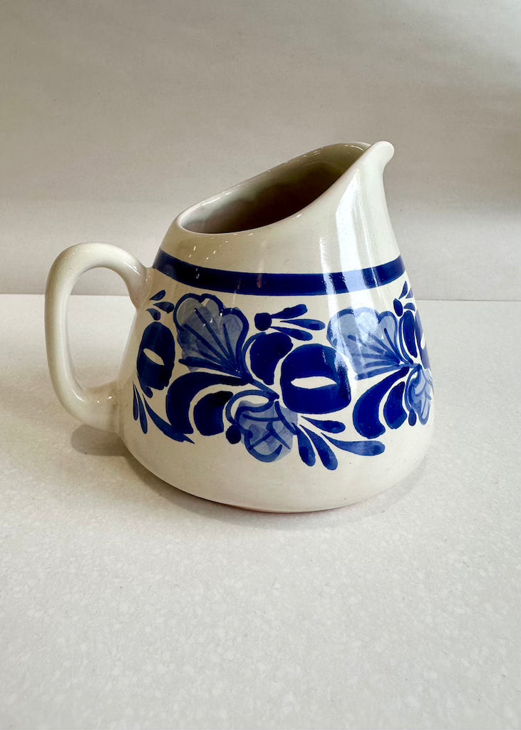 Milk Pitcher Blue White
