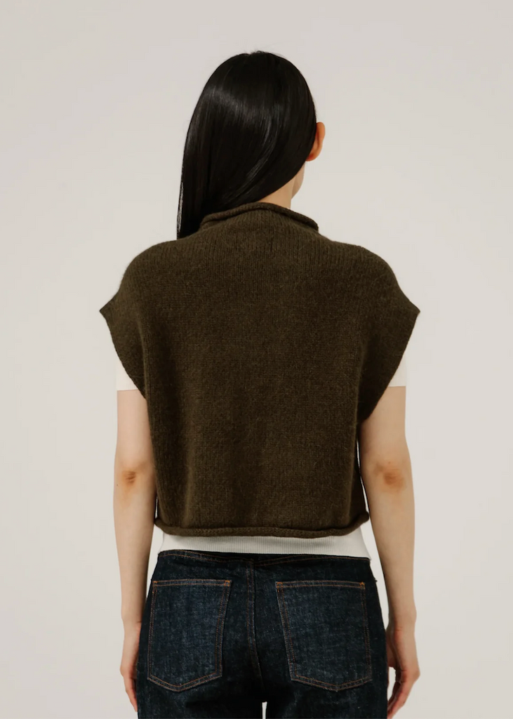 Bare Knitwear | Alpaca Iris Vest | Olive