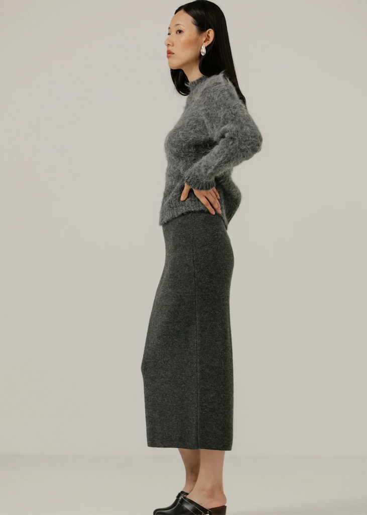 Bare Knitwear | Alpaca Knit Midi Skirt