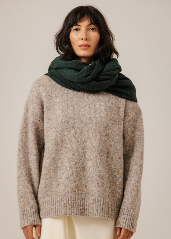Bare Knitwear | Baby Alpaca Travel Wrap | Emerald