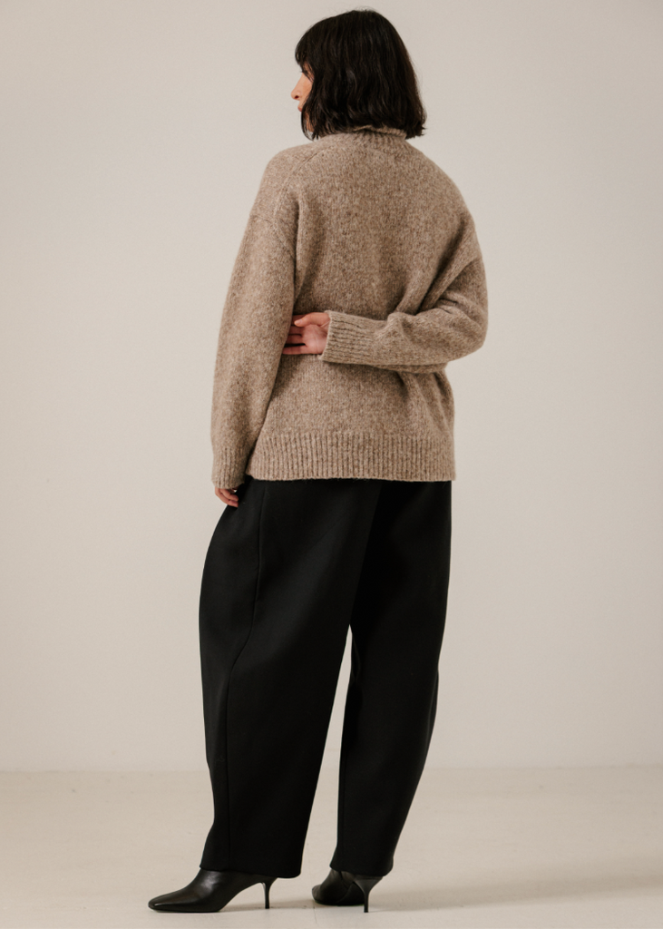 Bare Knitwear | Oversized Alpaca Turtleneck | Dark Fawn