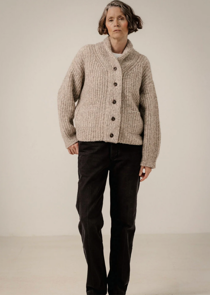Bare Knitwear | Oversized Shawl Cardigan in Marble