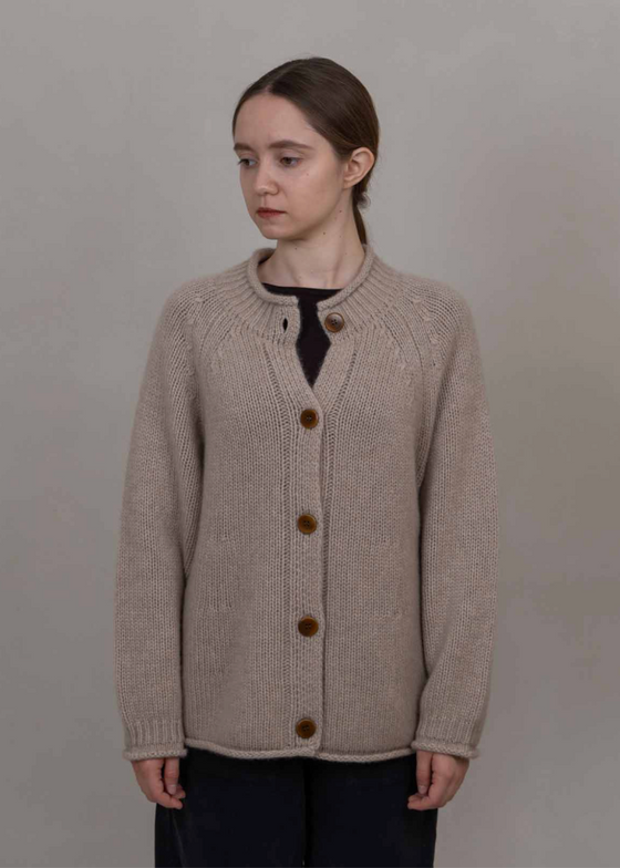 Oats + Rice | Juno Cashmere Cardigan | Beige