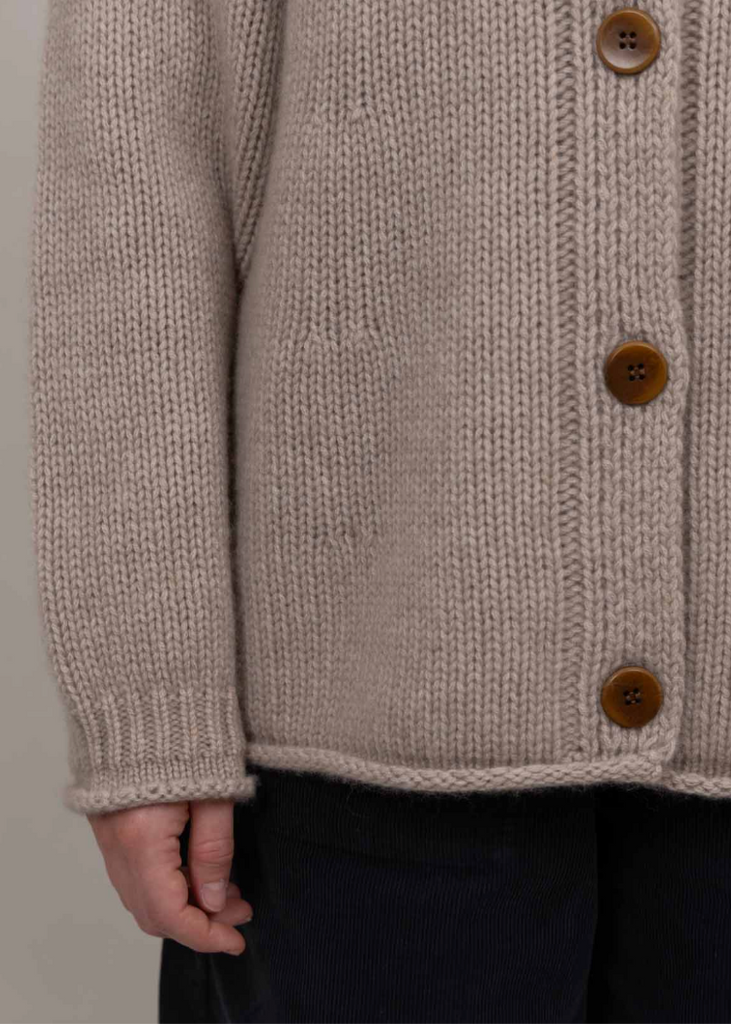 Oats + Rice | Juno Cashmere Cardigan | Beige