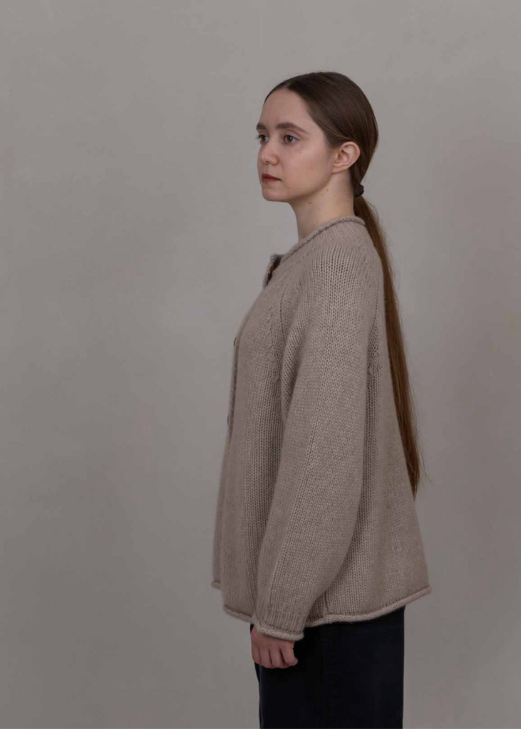 Oats + Rice | Juno Cashmere Cardigan | Beige