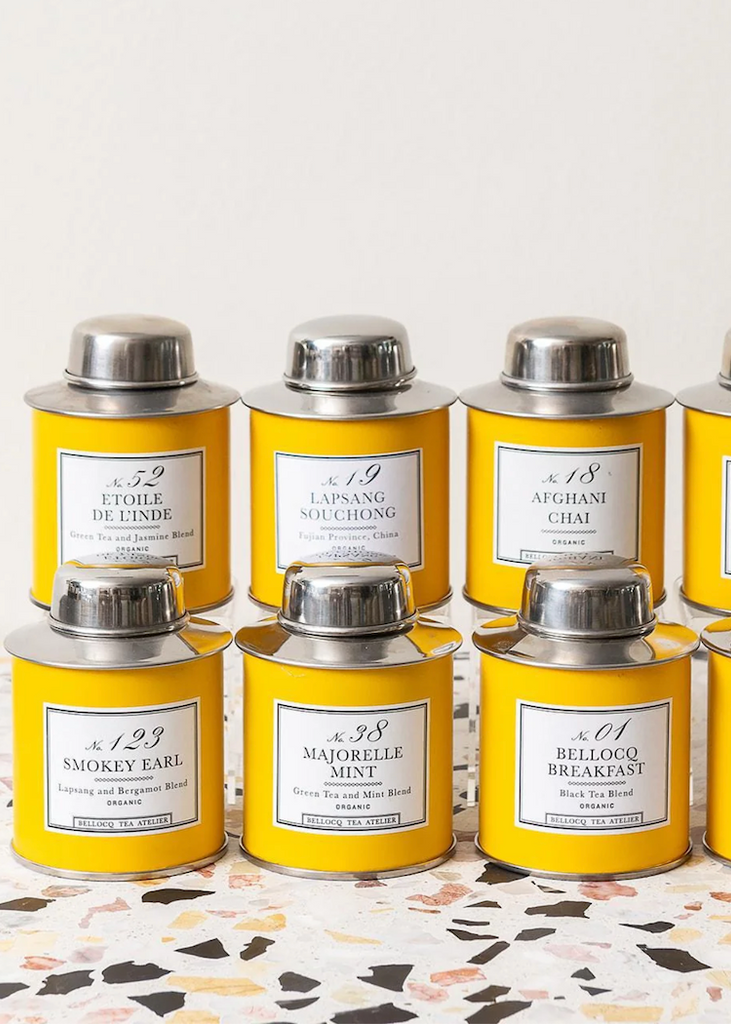 Bellocq Tea Atelier | No 38 Majorelle Mint | Yellow Traveler Caddy