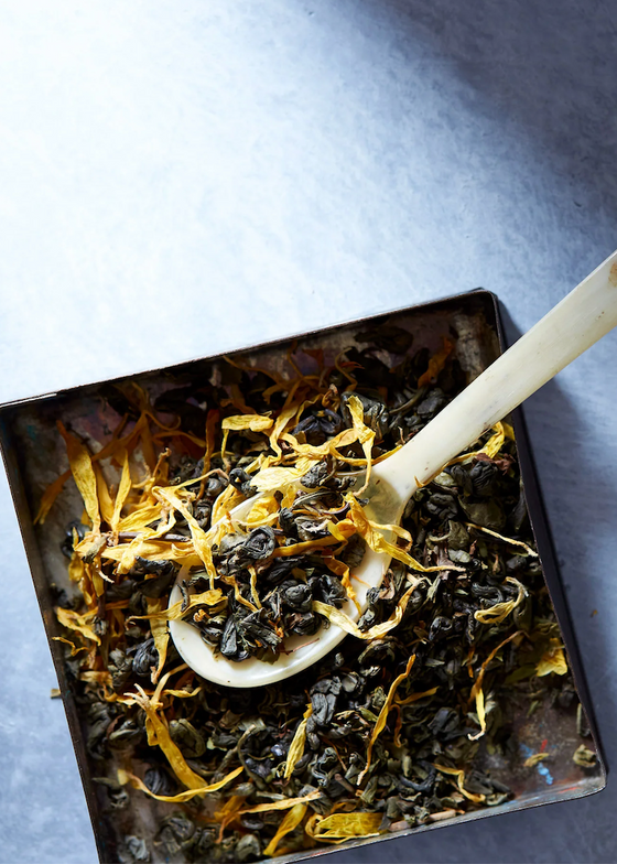 Bellocq Tea Atelier | No 38 Majorelle Mint | Yellow Traveler Caddy