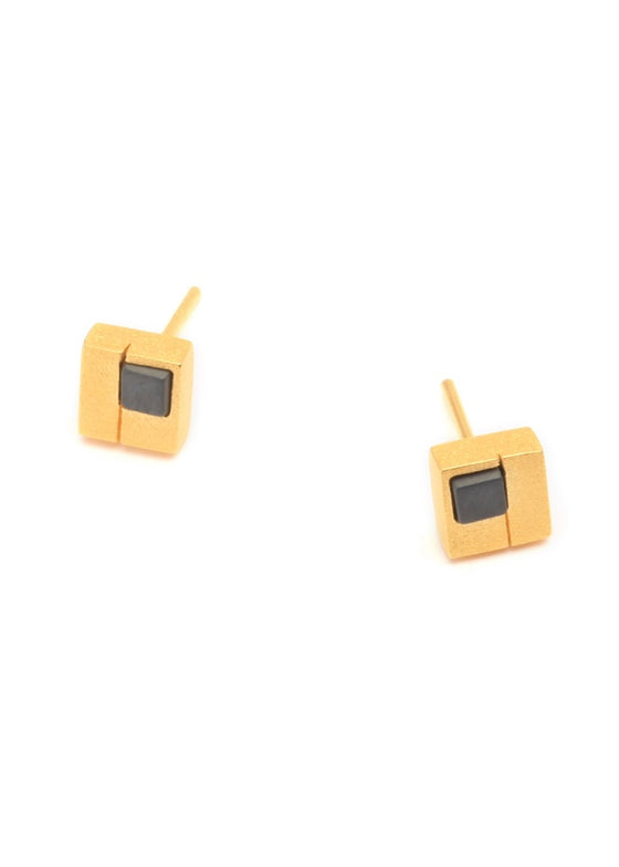 Bernd Wolf | Cubio Hematine Earring