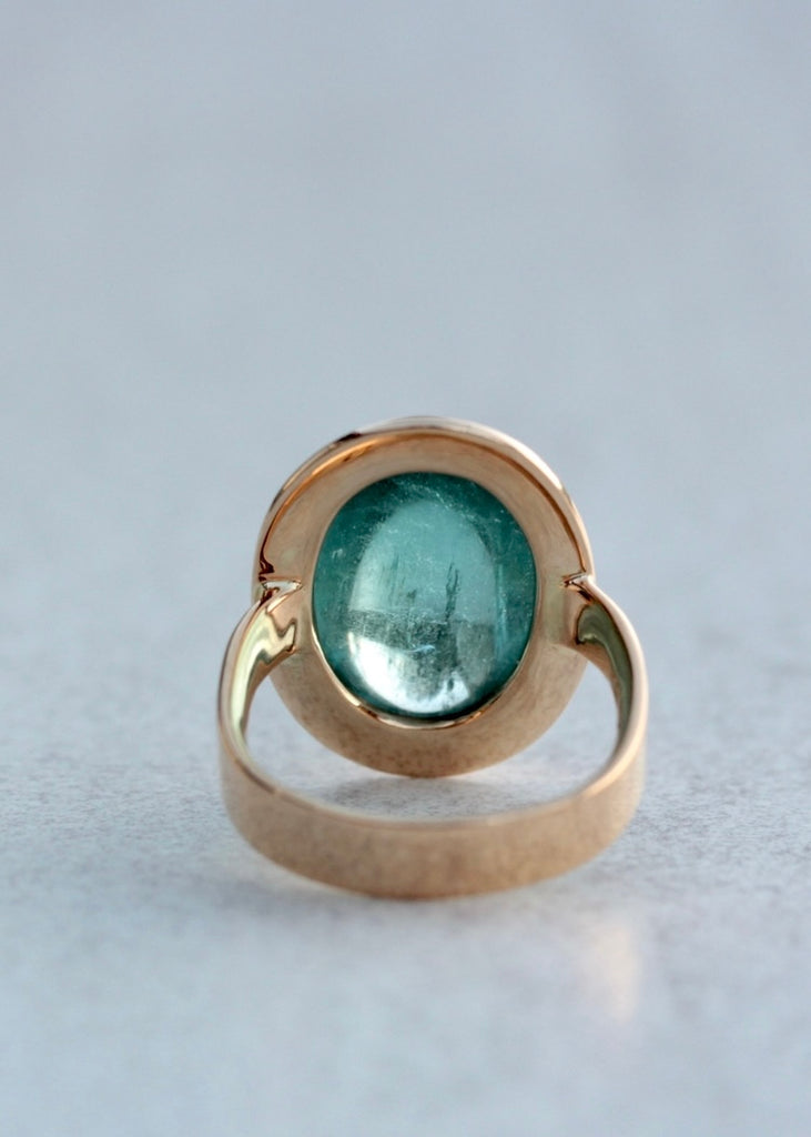 Big Sur | 10.2ct Oval Blue Tourmaline Ring