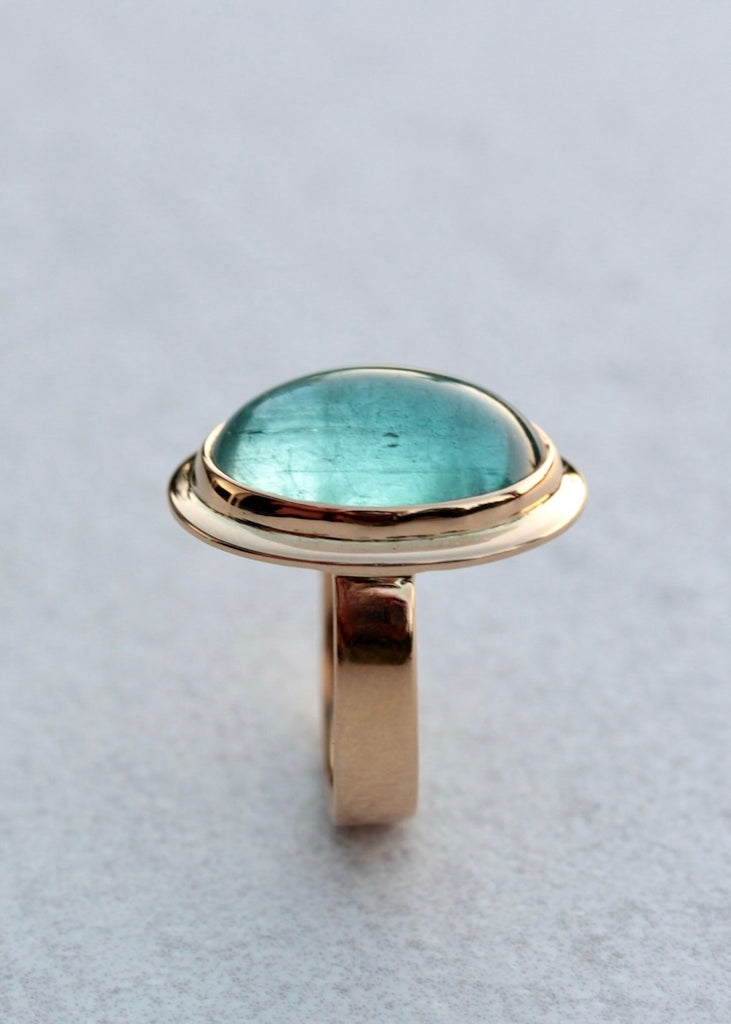 Big Sur | 10.2ct Oval Blue Tourmaline Ring