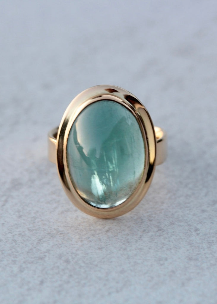Big Sur | 10.2ct Oval Blue Tourmaline Ring