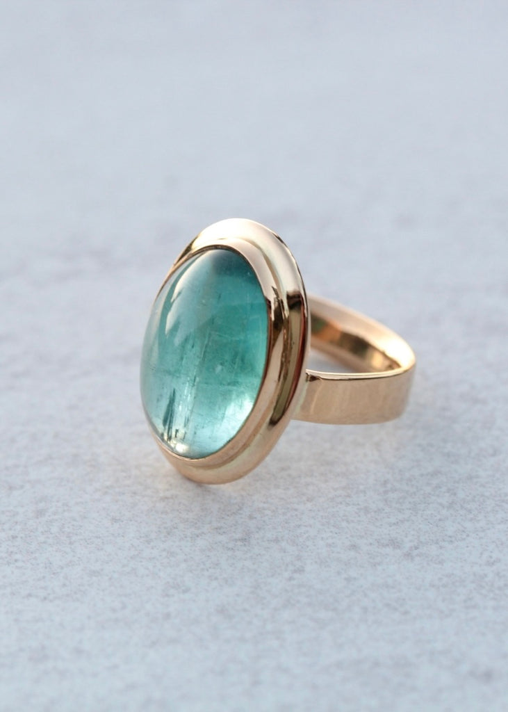 Big Sur | 10.2ct Oval Blue Tourmaline Ring