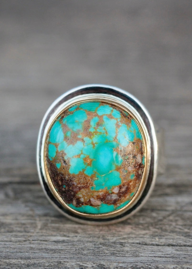 Big Sur | Fox Mine Turquoise Medium Oval Ring