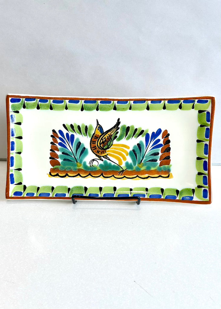 Gorky Gonzalez Pottery | Small Rectangular Plate Bird