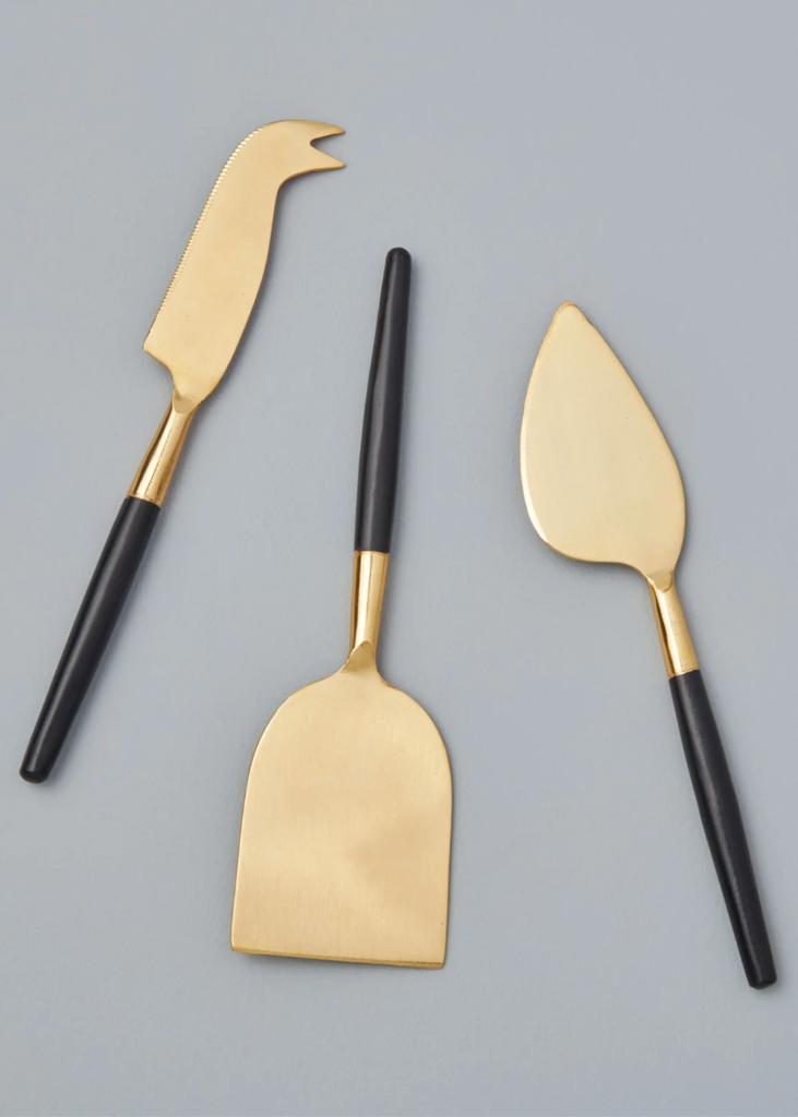 Black + Gold Cheese Set