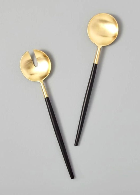 Black + Gold Serving Set