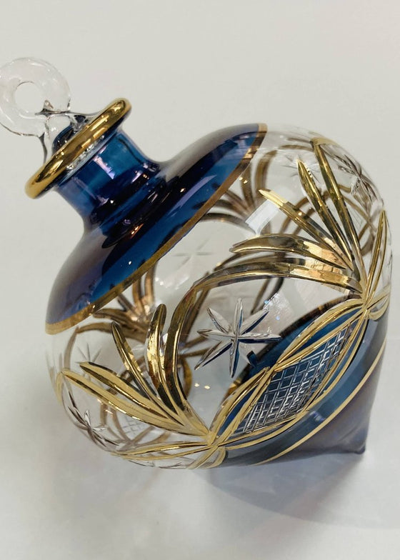 Blown Glass Ornament | Drop Blue