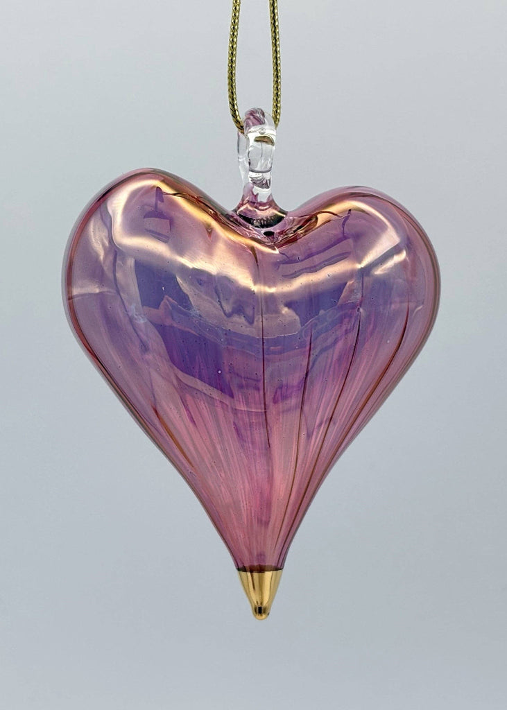 Blown Glass Ornament | Lavender Heart