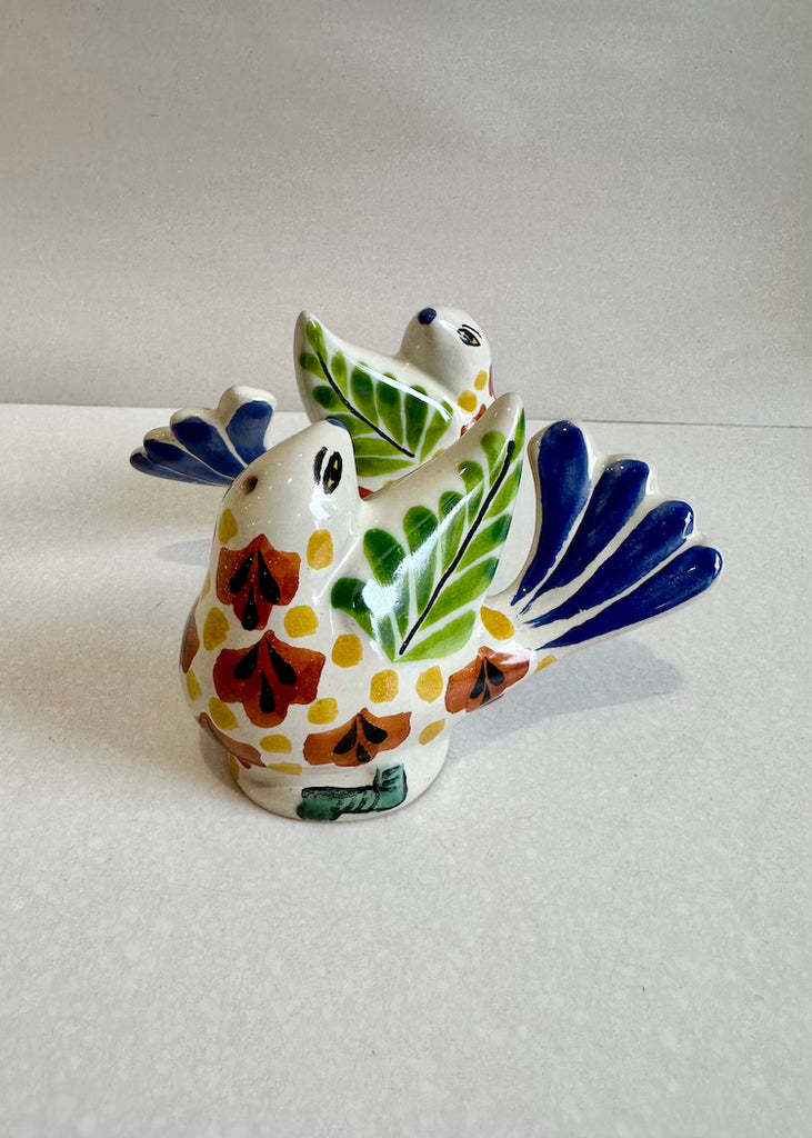 Bird Salt + Pepper Shaker Set Blue