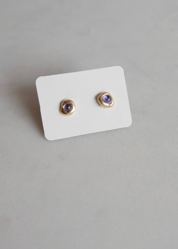 Occasionally Sweet | 14kg Petite Yui Blue Tourmaline Stud Earrings