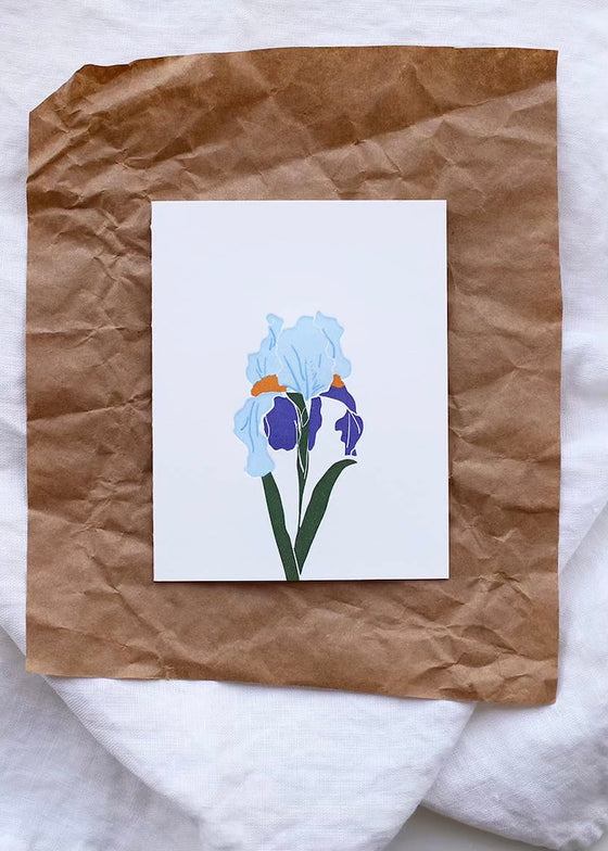 Brown Parcel Press | Blue Iris Card