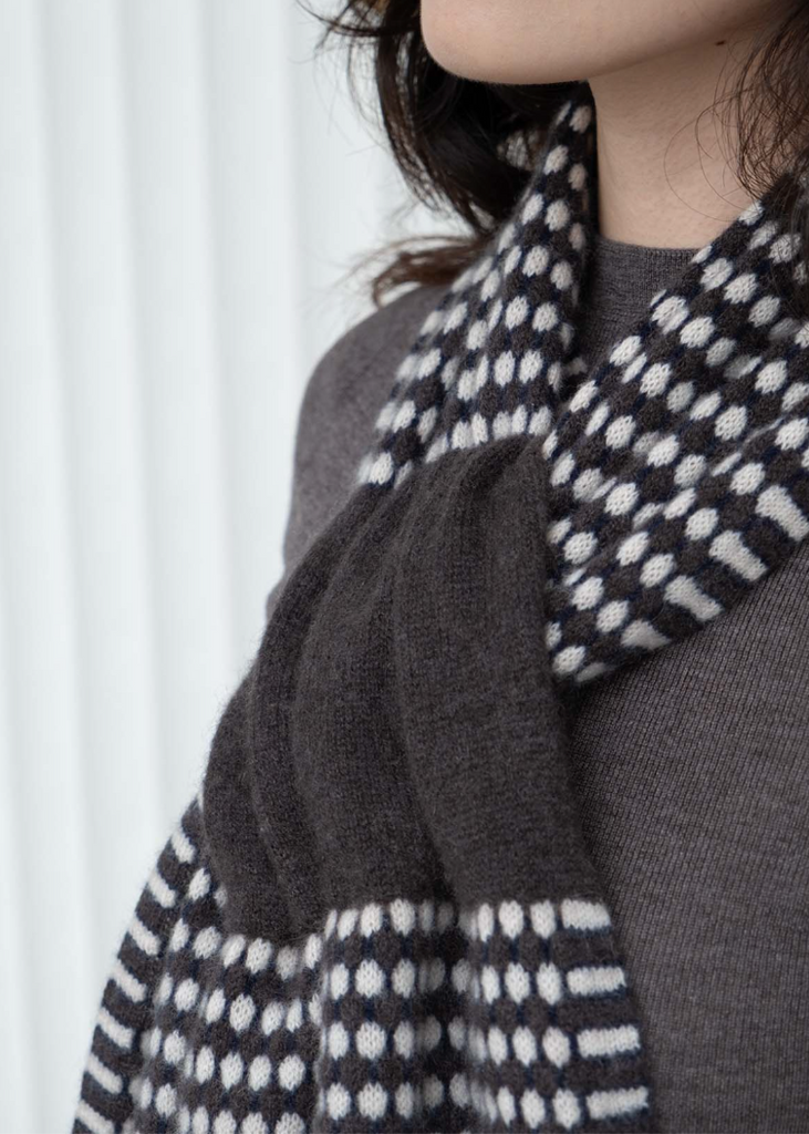 Oats + Rice | Coral Keyhole Cashmere Scarf | Cacao