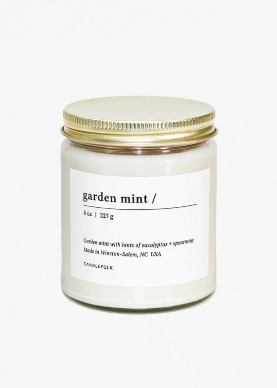 Candlefolk | Garden Mint 8 oz Candle