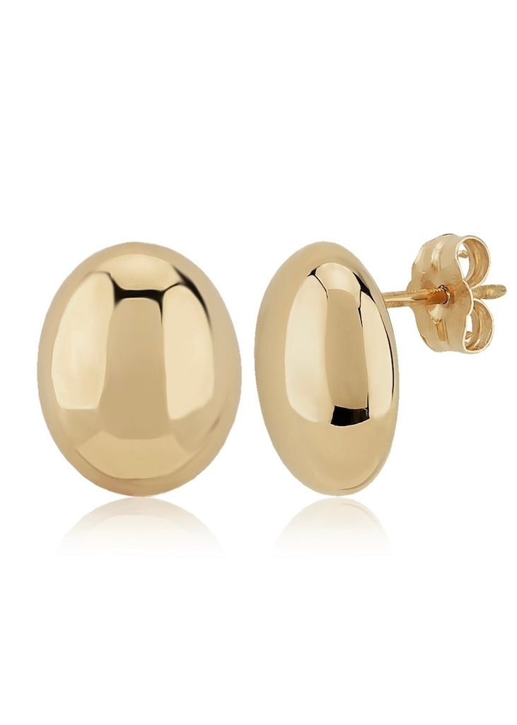 Carla Corp | 14K Gold Medium Oval Stud Earrings