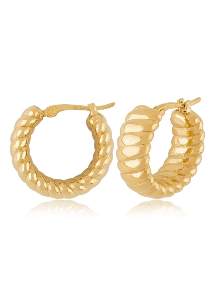 Carla Corp | 14K Gold Multi Twist Hoop Earrings
