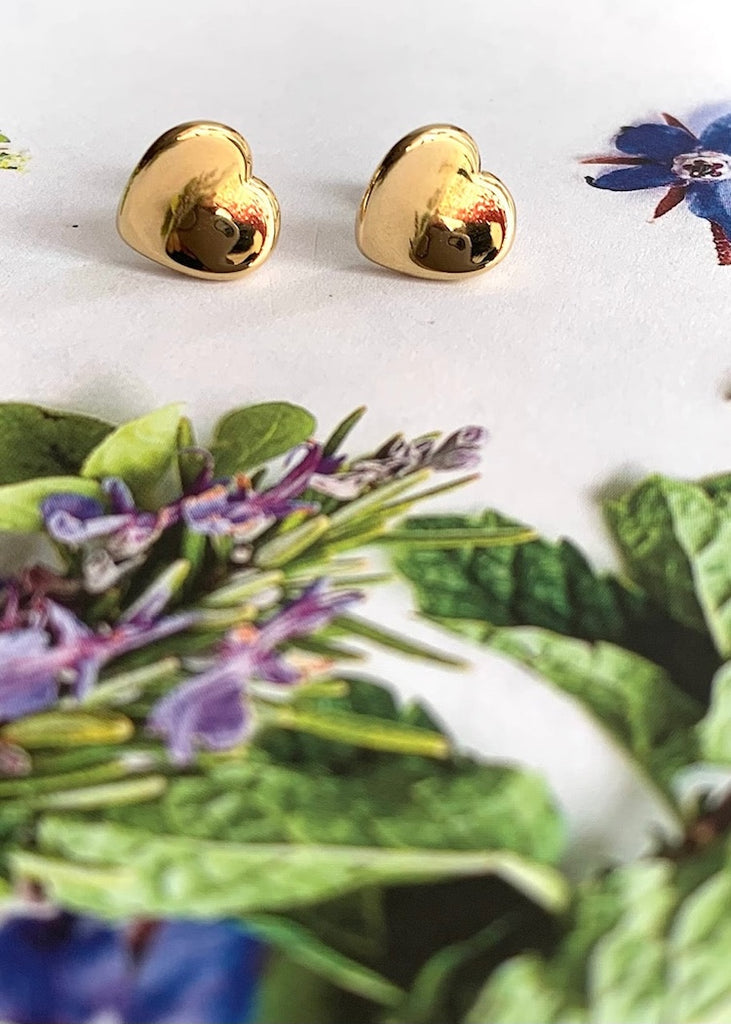 Carla Corp | 14K Gold Solid Heart Earrings