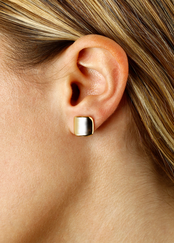 Carla Corp | 14k Gold 10mm Inverted Square Earrings