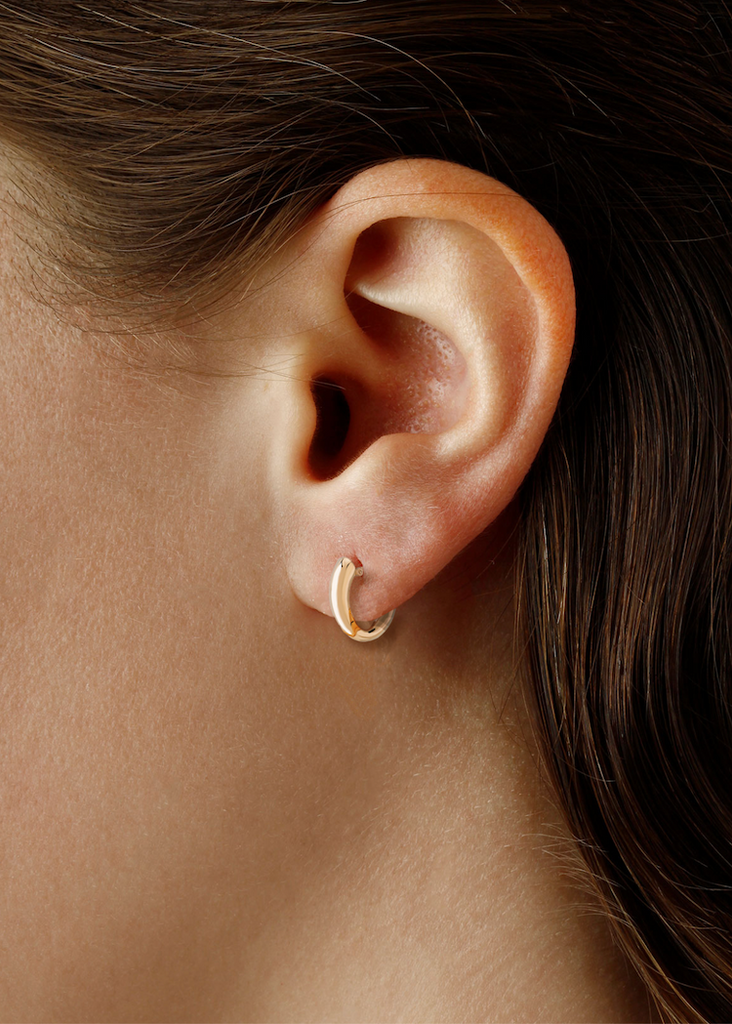 Carla Corp | 14k Gold Chubby Tapered Hoop Earrings