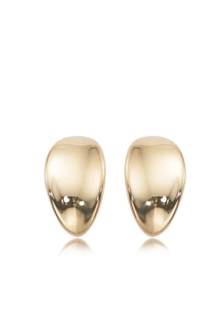 Gold Inverted Carla Corp | 14k Gold Inverted Oval Earrings - The Phoenix