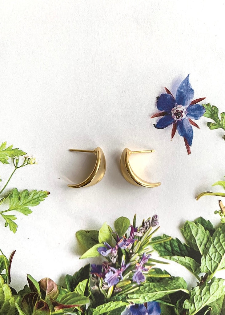 Carla Corp | 14k Gold Inverted Oval Earrings