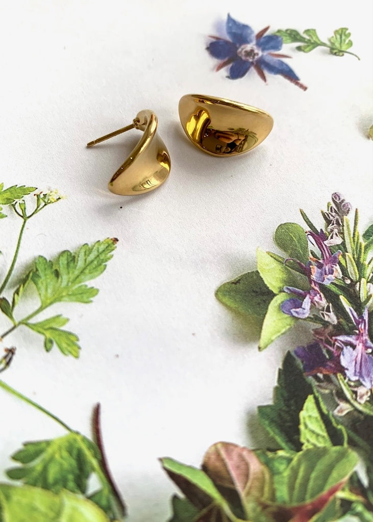 Carla Corp | 14k Gold Inverted Oval Earrings