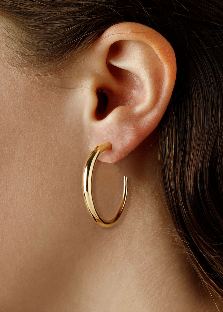 Carla Corp | 14k Gold Medium Round Hoop Earrings
