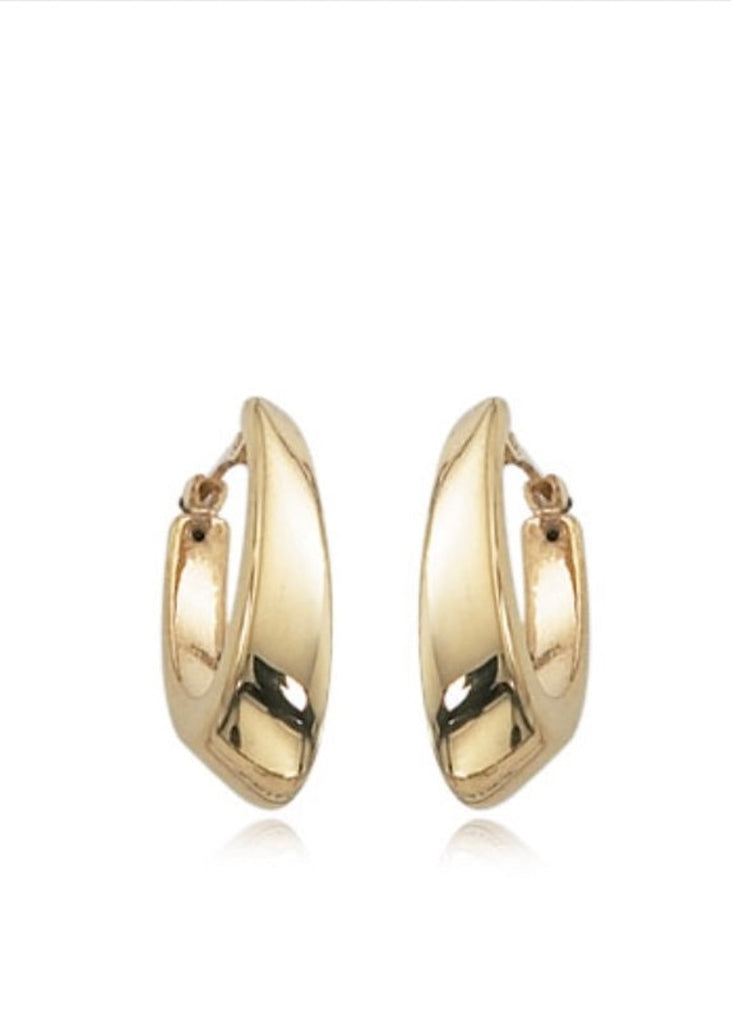 Carla Corp | 14k Gold Small Oval Visor Earrings