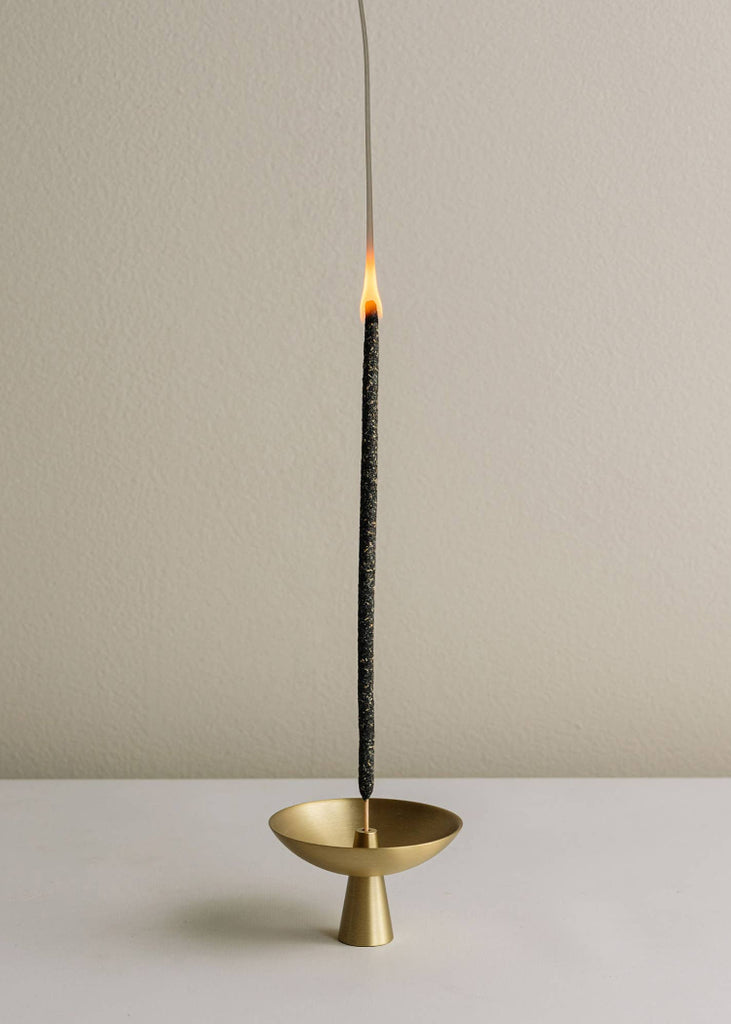 Cedar and Myrrh | Brass Incense Holder with Ash Catcher