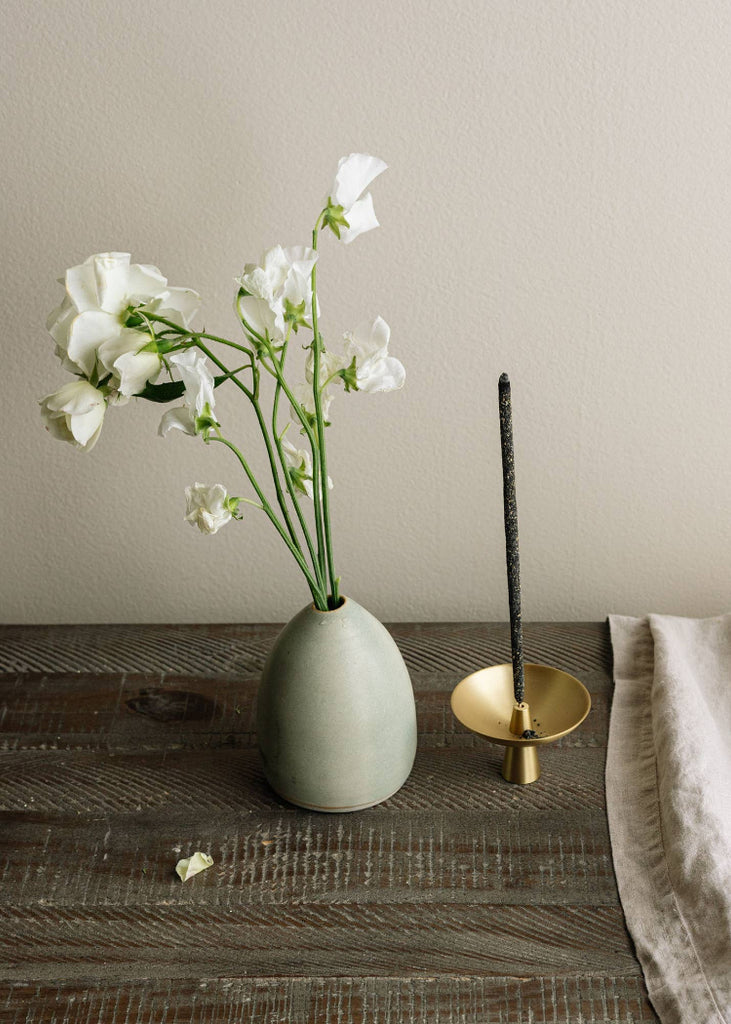 Cedar and Myrrh | Brass Incense Holder with Ash Catcher