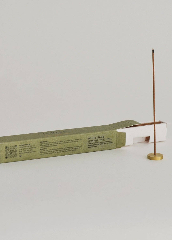 Cedar and Myrrh | Japanese White Sage Incense Stick Set | 30 Sticks