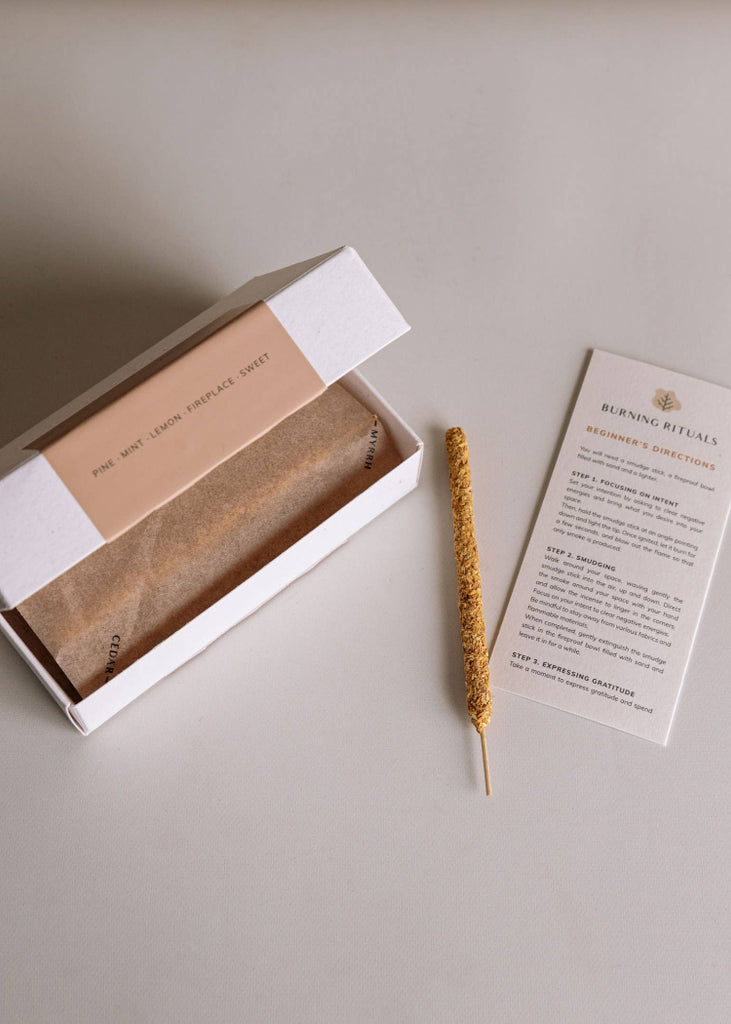 Cedar and Myrrh | Mini Palo Santo Hand-Rolled Incense | 30 Sticks