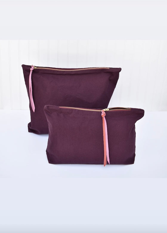 Celina Mancurti | Canvas Zipper Pouch | Cherry