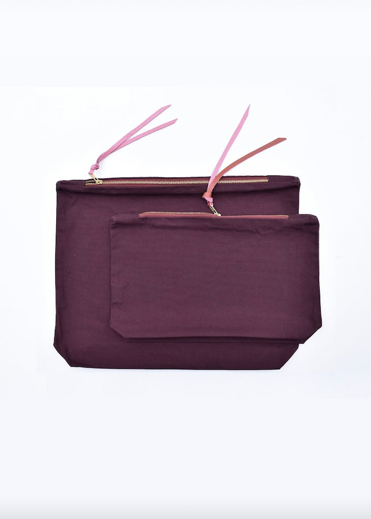 Celina Mancurti | Canvas Zipper Pouch | Cherry