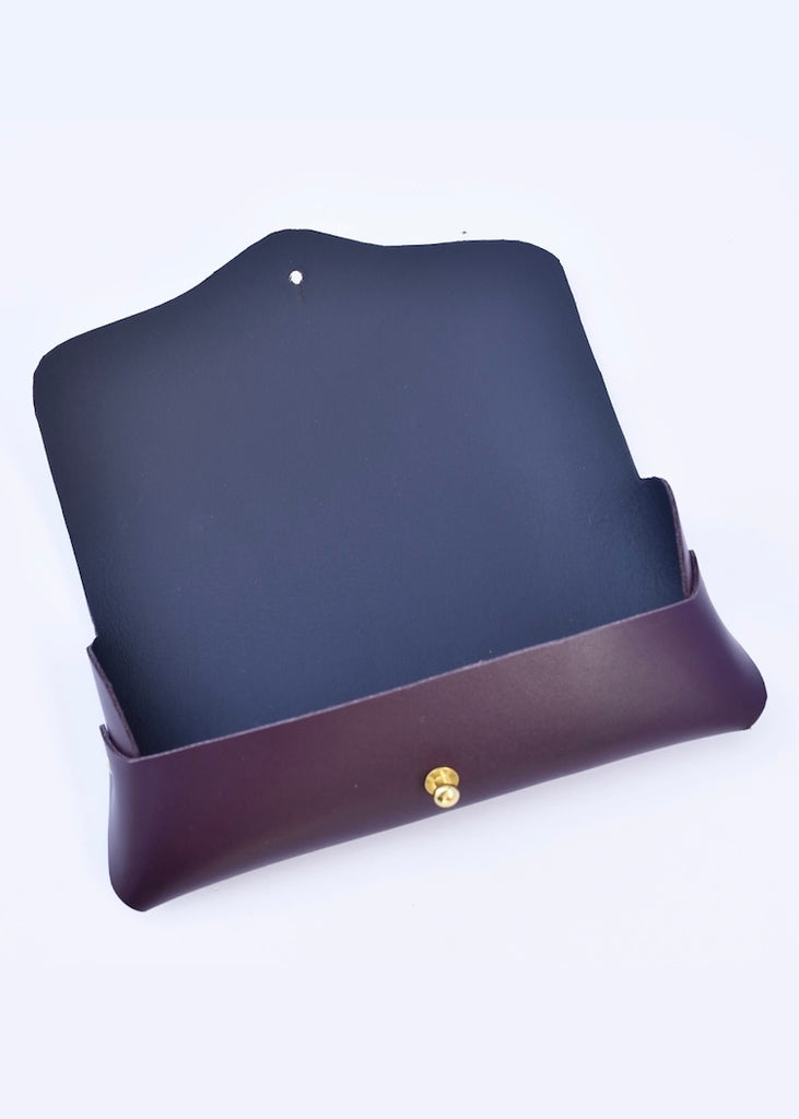 Celina Mancurti | Leather Eyeglasses Case | Cherry