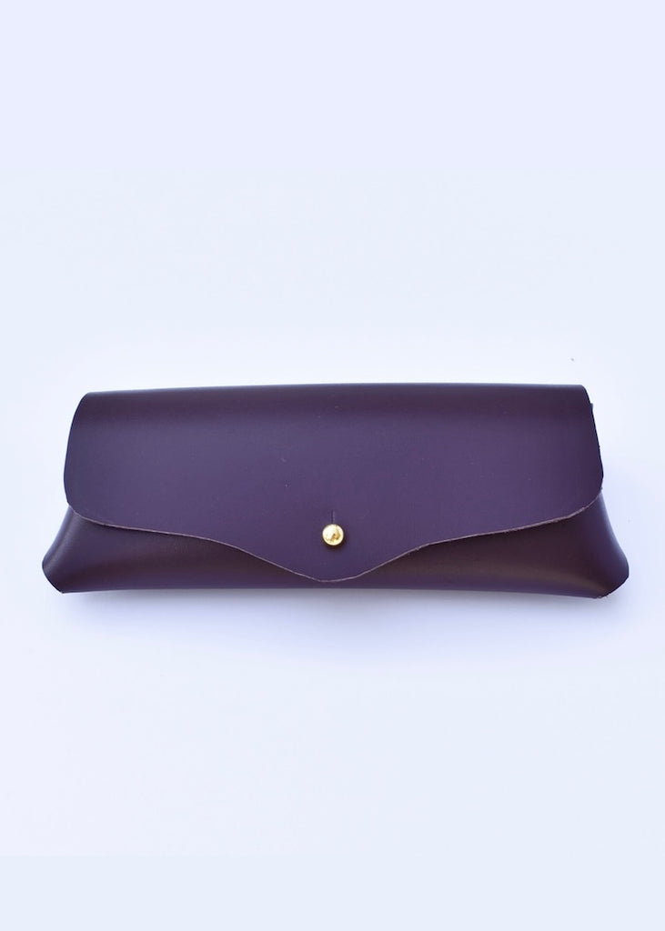 Celina Mancurti | Leather Eyeglasses Case | Cherry