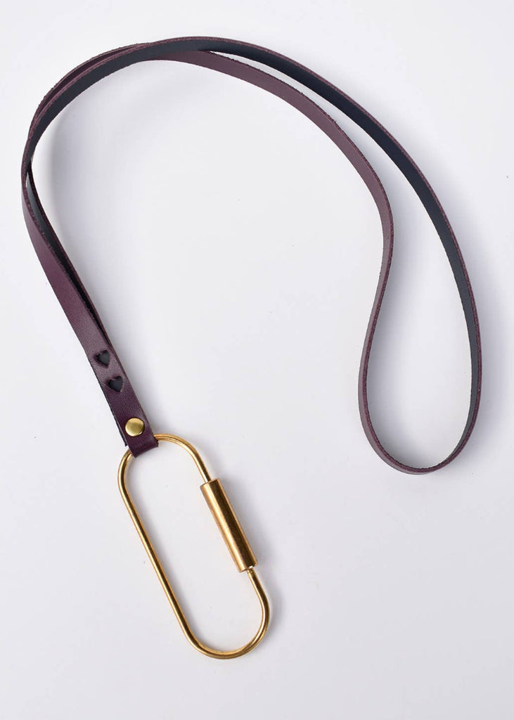 Celina Mancurti | Leather Keychain Cherry/Blue