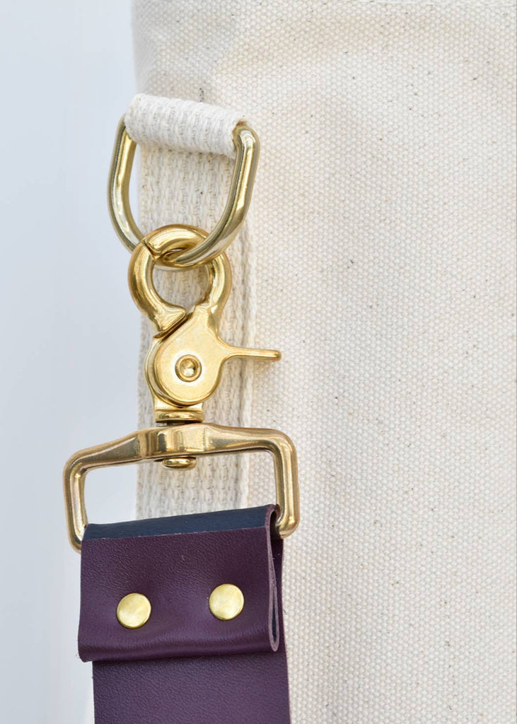 Celina Mancurti | Tote Bag with Leather Strap | Cherry/Navy