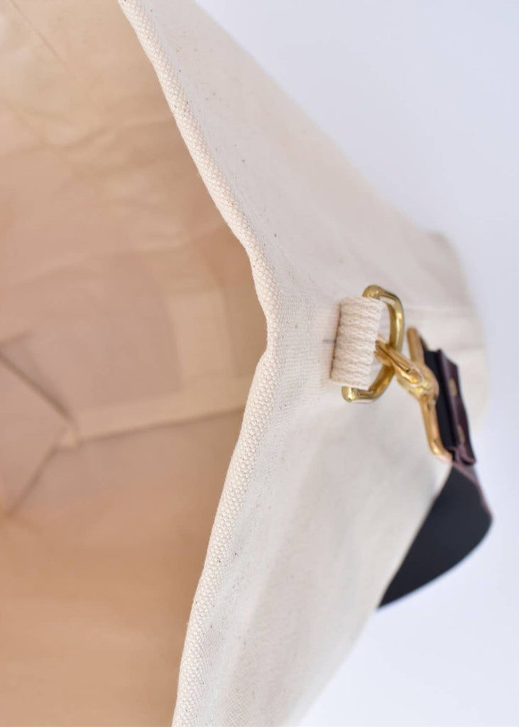 Celina Mancurti | Tote Bag with Leather Strap | Cherry/Navy