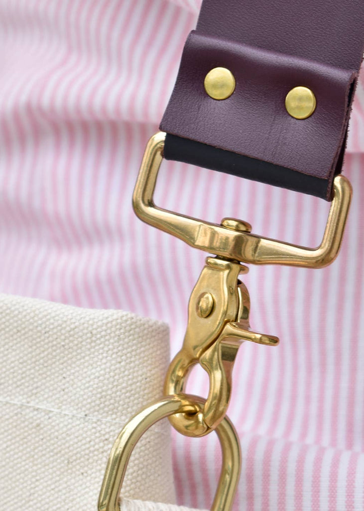 Celina Mancurti | Tote Bag with Leather Strap | Cherry/Navy