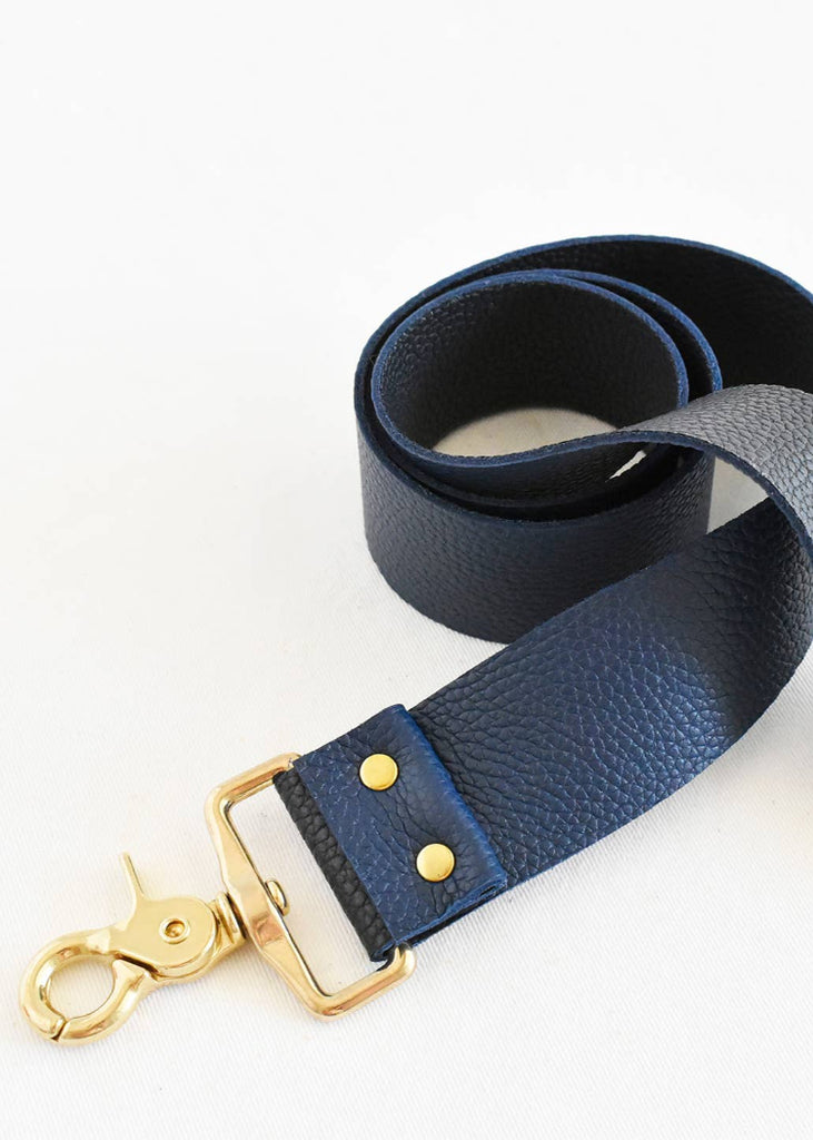 Celina Mancurti | Tote Bag with Leather Strap | Navy/Black